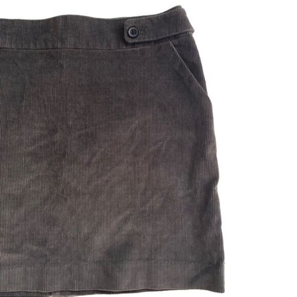 Banana Republic Brown/Grey Corduroy Soft Cotton Grunge Mini Y2k Skirt Sz 4 - Picture 5 of 11